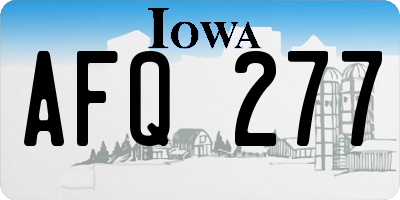 IA license plate AFQ277