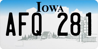 IA license plate AFQ281