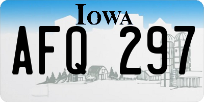 IA license plate AFQ297