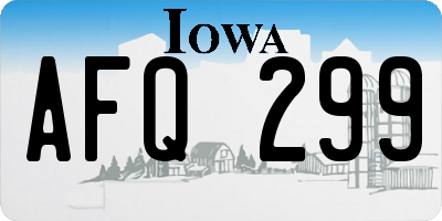 IA license plate AFQ299