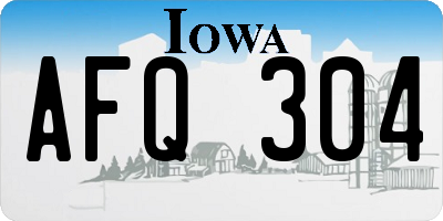 IA license plate AFQ304