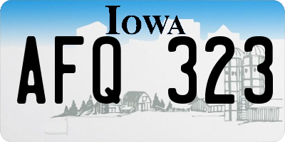 IA license plate AFQ323