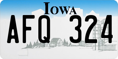 IA license plate AFQ324