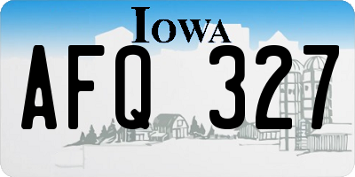 IA license plate AFQ327