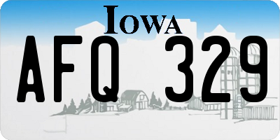 IA license plate AFQ329