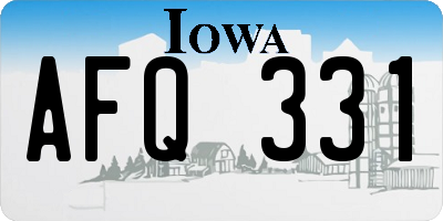 IA license plate AFQ331
