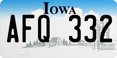 IA license plate AFQ332