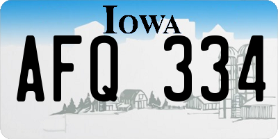 IA license plate AFQ334