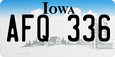 IA license plate AFQ336