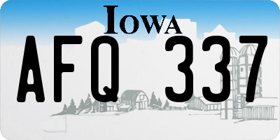 IA license plate AFQ337