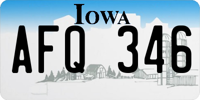 IA license plate AFQ346