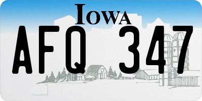 IA license plate AFQ347