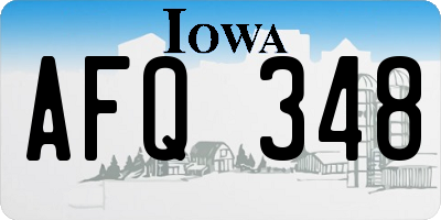 IA license plate AFQ348