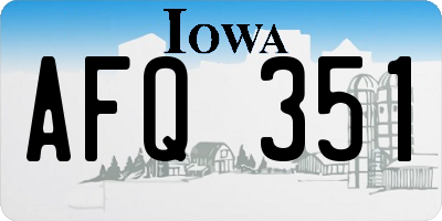 IA license plate AFQ351