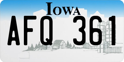 IA license plate AFQ361