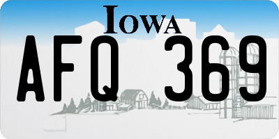 IA license plate AFQ369