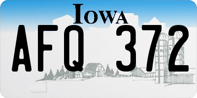IA license plate AFQ372