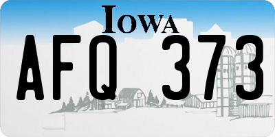 IA license plate AFQ373