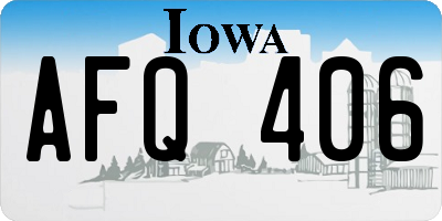 IA license plate AFQ406
