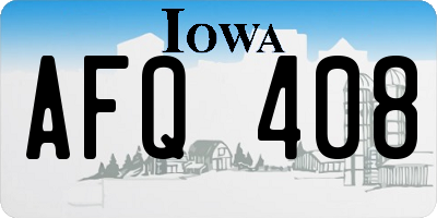 IA license plate AFQ408