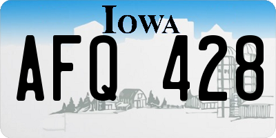 IA license plate AFQ428