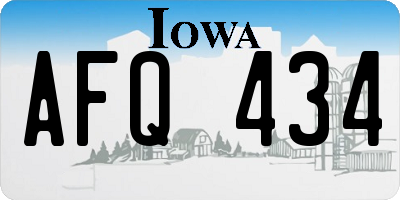 IA license plate AFQ434