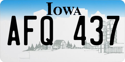 IA license plate AFQ437