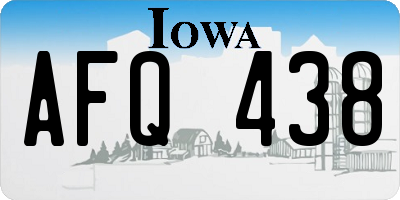 IA license plate AFQ438