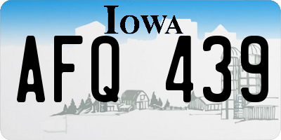 IA license plate AFQ439