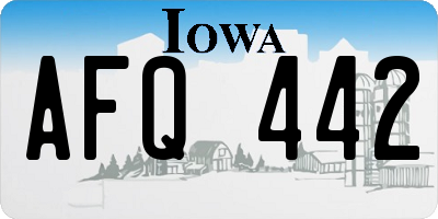 IA license plate AFQ442