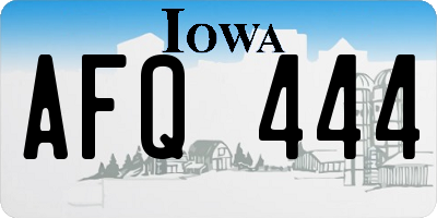 IA license plate AFQ444