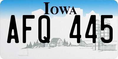 IA license plate AFQ445