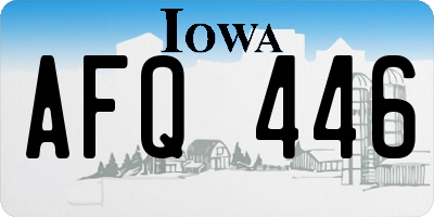 IA license plate AFQ446