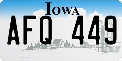 IA license plate AFQ449