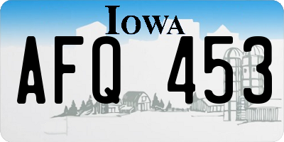 IA license plate AFQ453