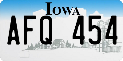 IA license plate AFQ454
