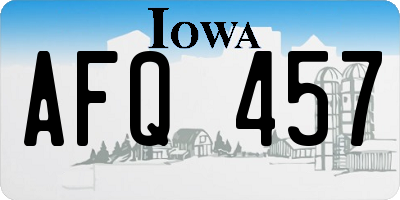 IA license plate AFQ457