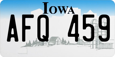 IA license plate AFQ459