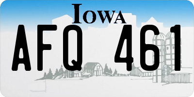 IA license plate AFQ461