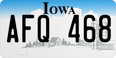 IA license plate AFQ468