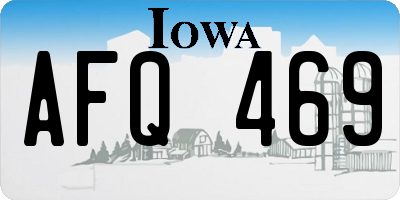 IA license plate AFQ469