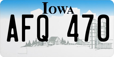 IA license plate AFQ470
