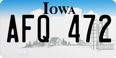 IA license plate AFQ472