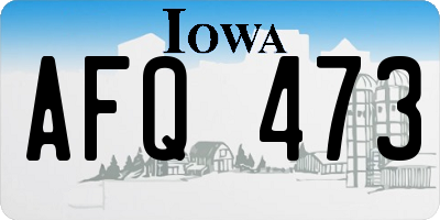 IA license plate AFQ473