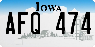 IA license plate AFQ474