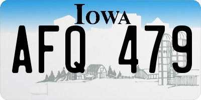 IA license plate AFQ479