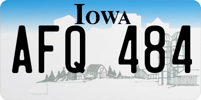 IA license plate AFQ484
