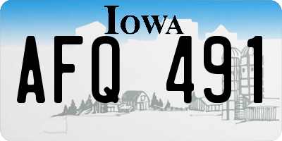 IA license plate AFQ491