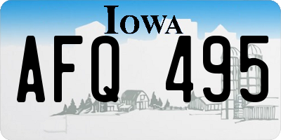 IA license plate AFQ495