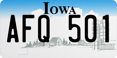 IA license plate AFQ501